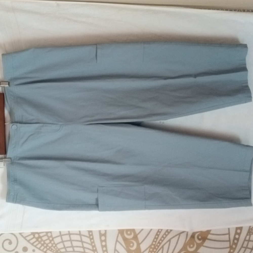 Plus size 3X Eileen Fisher Capri pants 🩵 light blue. 97% Cotton 3% spandex